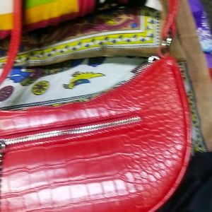 Red PULL & Bear Bag