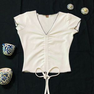 White Trendy Top