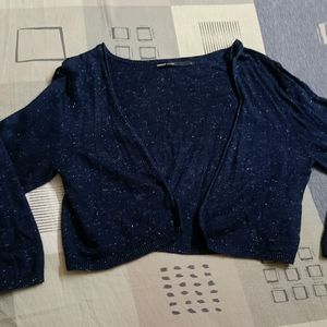 Only Women's Blue 3/4 Bolero Knit Shrug