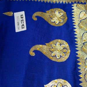 Royal Blue Fancy Party Saree, Brand New With Tag