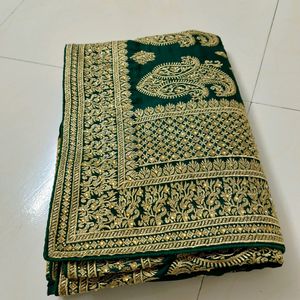 Karva Chauth Special Green Saree