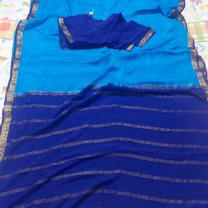 Good Condition Mysoore Silk Saree For Sale