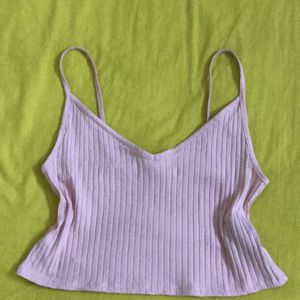 H&M Divided Baby Pink Cropped Top B-36-38