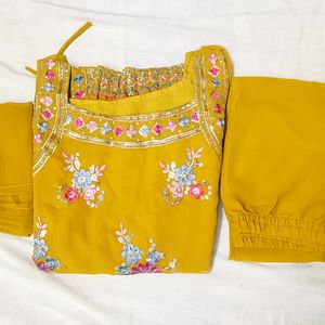 Mustard Yellow Nayra Dress 3 Piece Sets