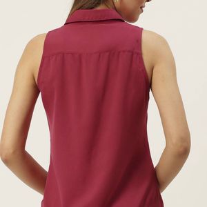 DressBerry sleeveless fuchsia shirt (L)