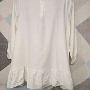 White Pleated Top