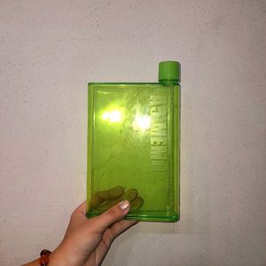 A5 memo green coloured water bottle