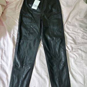 black leather pant