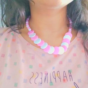 Pink Beaded Necklace For Women