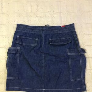 Denim Look Casual Skirt Waist 30