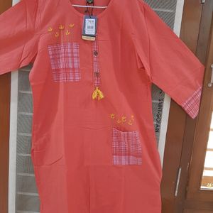 Peach Kurti