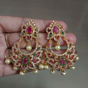 Party Wear Multistone Earrings. New