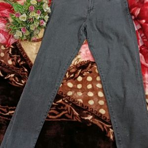 Charcoal Boyfriend Fit High Rise Jeans