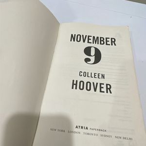 November 9 By Colleen Hoover