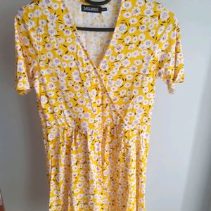 Sassafras Wrap Yellow Dress.