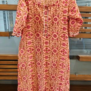 Coral Colour Kurta