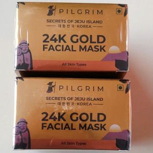 Combo Of 2 Pilgrim Gold Facial Mask