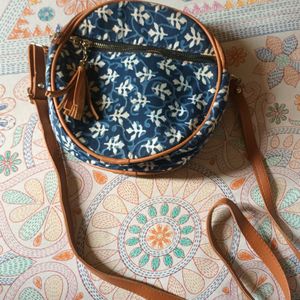 Blue Sling Hand Bag