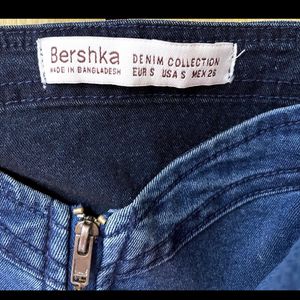 BERSHKA DENIM BRALETTE TOP