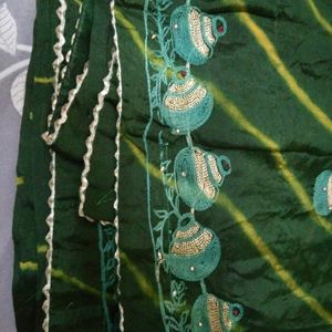 Green Chiffon Saree