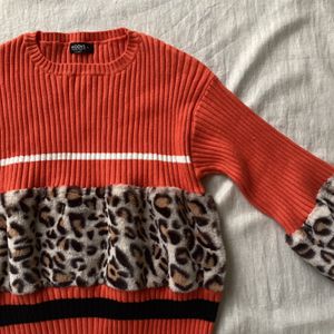 Animal Print Korean Cottagecore Top