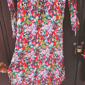 Beautiful Colourful A Line Kurti