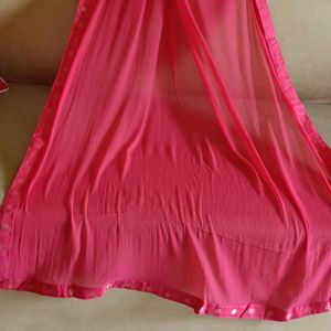 Saree Mall Banarsi Silk Zari Pink Suit Fabric