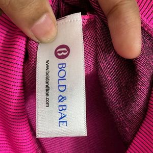 Pink New T-shirt Material Sports Bra