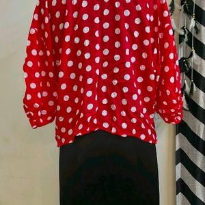 Plus Size Polka Dot Shirt