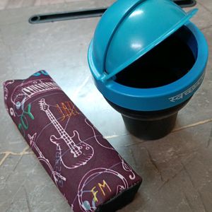 Combo Of Small Car Trash Can And Pouch