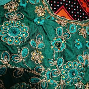 Green Party Wear Lehenga