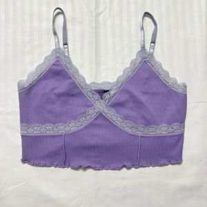 lilac lace cami