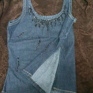 Denim Top With Zip