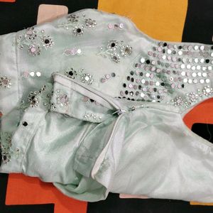 Mirror Work Lhenga Choli With Dupatta