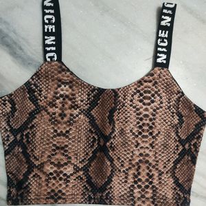 Snake Print Sexy Top