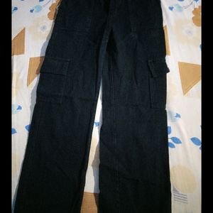 Black Cargo Jeans