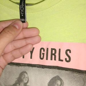 RIO Neon Yellow Tshirt for Girls/ Women