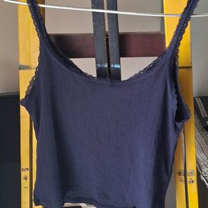 H&M BLUE CROP TOP