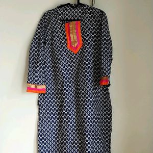 Hand Stitched Straight Kurta