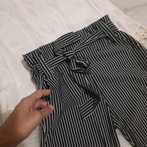 White Top With Stripes Trouser