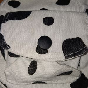 Cow Print Canvas Crossbody Bag