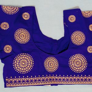 Blue Embroidery Blouse