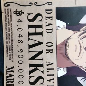 One Piece Shanks Wanted Poster