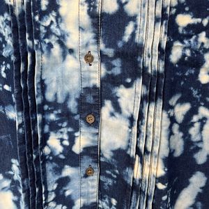 VERO MODA Blue Tie-dye Effect Denim Sleeveless Top