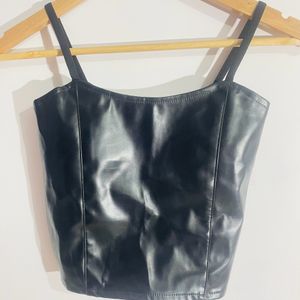 Leather Crop Top