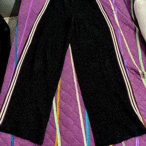 H&M Shiny Black Stretchable Pant