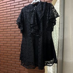 Black Lace Western Dress