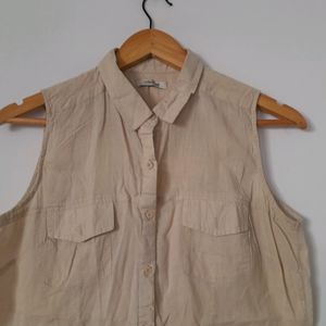 Beige Casual Top (Women's)