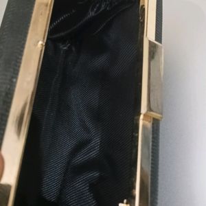 Womens Black Party Clutch