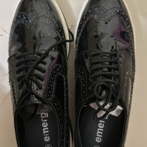 Black Leather Shiny formal Shoes